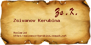 Zsivanov Kerubina névjegykártya